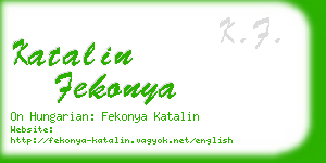 katalin fekonya business card